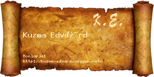 Kuzma Edvárd névjegykártya
